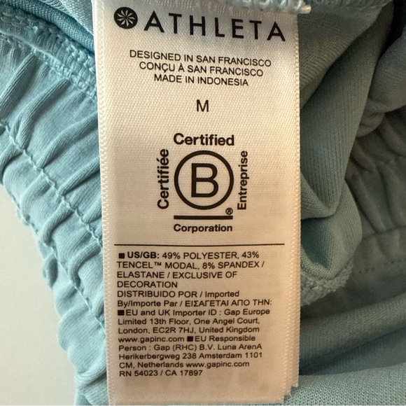 Athleta Seasoft Mid-Rise 4” Shorts Waterloo Blue NWT Mediu - Picture 8 of 8